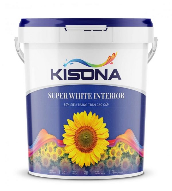 Sơn Siêu Trắng Trần Cao Cấp Kisona 18L