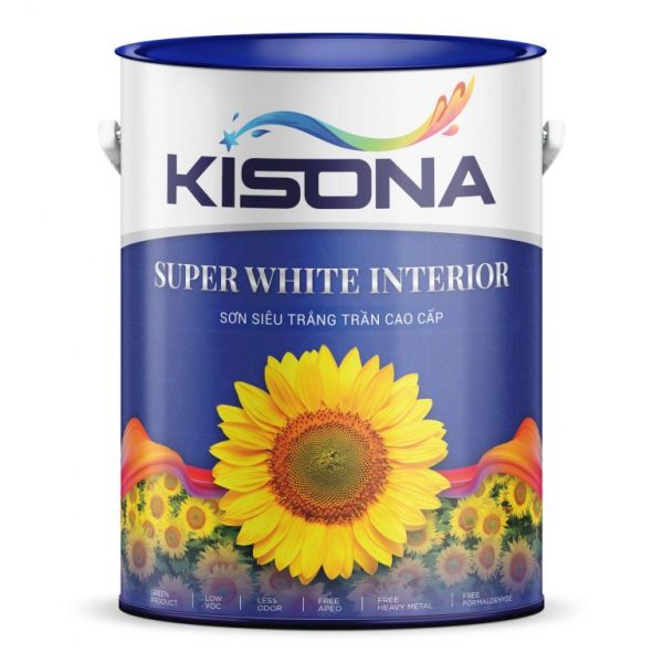 Sơn siêu trắng trần Kisona thùng 5L